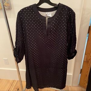 Finley Black Eyelet Mini Dress
